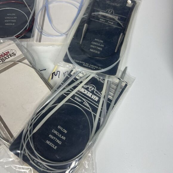 Lot of 21 Vintage Circular Knitting Needles Various Sizes Susan Bates And Others - Picture 4 of 8